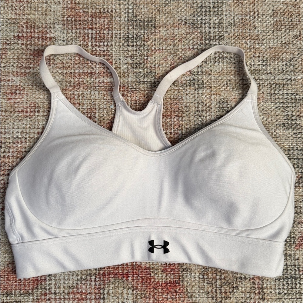 Under Armour White Sports Bra - Small